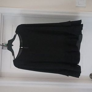 Womens sheer blouse black XL
